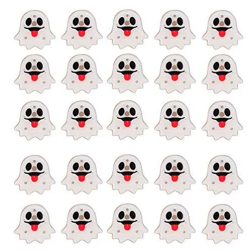 Produktbild: Toyvian 25 Stück LED Brosche Geist Halloween Pin Kleidung Leuchtende Rucksäcke Insekt Leuchten Brosche Pin für Party Geschenk Kleidung Taschen Rucksäcke Jacken