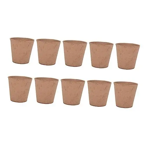 Produktbild: Toyvian 25stücke Naturstoff Pflanztopf Biologisch Abbaubar Anzuchtbecher Pflanzteller Pflanzbecher Für Setzlinge Gemüse Obst Anzucht
