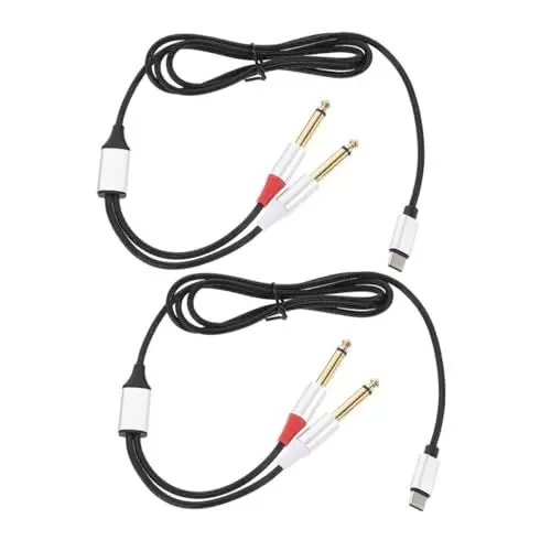Produktbild: Toyvian 2St Gerätekonverterkabel Verbindungsdraht Stereo-Umwandlungskabel Leistungsverstärker-Sound-Audiokabel Robustes Audiokabel Audiokonverter Audioübertragungskabel Metallschale