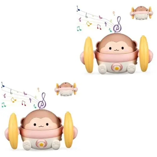 Produktbild: Toyvian 2St taumelnder Elektrisches Kriechspielzeug Spielzeug mit Licht und Musik Lernspielzeug für Kinder elektrisches Krabbelspielzeug krabbelndes Tierspielzeug Laufendes Spielzeug