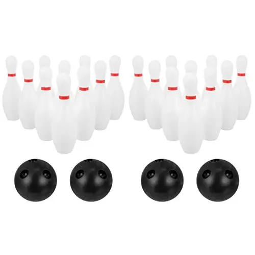 Produktbild: Toyvian 2sätze Mädchen Bowling Spielzeug Teiliges Set Mit Großen Bunten Kunststoffbällen Für Drinnen Und Draußen Fördert Teamspiel Und Motorische Fähigkeiten
