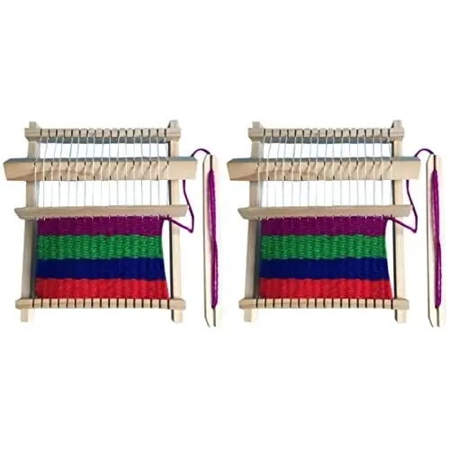 Produktbild: Toyvian 2-teiliges Webset Aus Holz Für Kinder Garn Und Werkzeuge Zum Erlernen des Strickens Und Webens