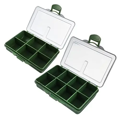 Produktbild: Toyvian 2er-packung Aufbewahrungsbox Für Köder Aufbewahrungsboxen Behälter Groß Angeln Wasserdicht Container Mit Angehen Fall Tackle Boxen Klein Inhaber Sport Green