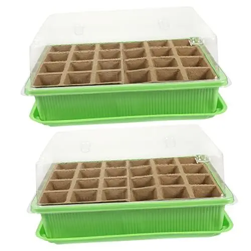 Produktbild: Toyvian 2sätze Keimschale Deckel Und Drainagelöchern Für Anzuchtschalen Und Indoor-anbau Von Gemüse Und Bohnen