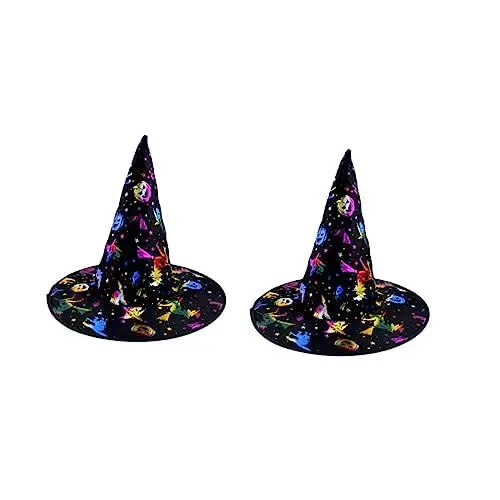 Produktbild: Toyvian 2st Hexenhut Für Halloween-party Hexenhut Der Weihnachtsfeier Neuheit Party-hexenhut Halloween-hexenhut Festliche Party Neuheit Hexenhut Kleine Hexenhut-dekoration Mütze Bronzieren