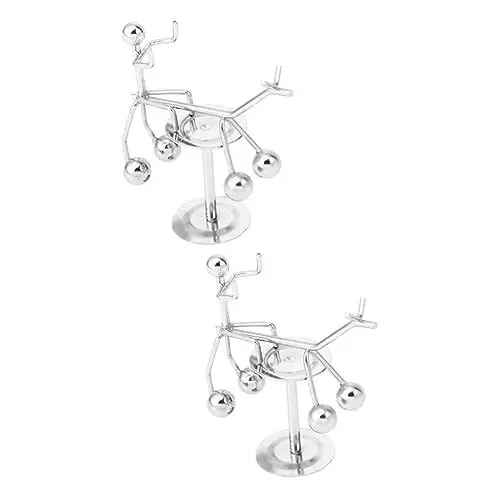 Produktbild: Toyvian 2st Kunst Asteroid Schreibtischaccessoires Für Männer Ständige Bewegung Swing-Balance-Spielzeug Wissenschaft Wohnkultur Perpetuum-Motion-gerät Gyroskop Haushalt Perpetuum Mobile