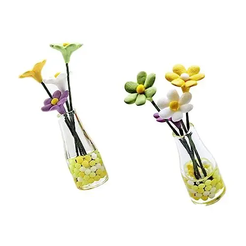 Produktbild: Toyvian 2 Stück Gänseblümchen-blumenarrangement Miniatur-blumentöpfe Für Puppenhäuser Perfektes Für Kinder Und