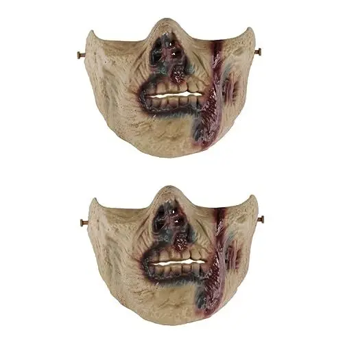 Produktbild: Toyvian 2st Schädelmaske Schädel-gesichtsmaske Halbe Gesichtsmaske Schutzmaske Maskerade- M05 Geist