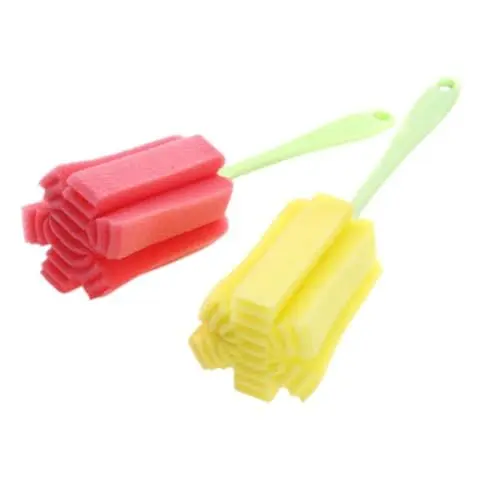 Produktbild: Toyvian 2st Schwammbürste Mit Langem Griff Waschbürste Bürste Für Flaschenreiniger Flaschenschwammbürste Flaschenreinigungsbürsten Schwamm Flaschenbürste Baby Sauber Wasserkocher Schwamm