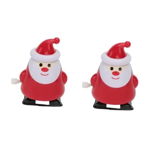 Produktbild: Toyvian 2st Weihnachtsmann-Spielzeug Für Kinder Weihnachtsspielzeug Für Kinder Schneemann-Figur Urlaubsspielzeug Zum Aufziehen Weihnachtsmann Aufziehspielzeug Spielzeuge Tier Spielzeugset