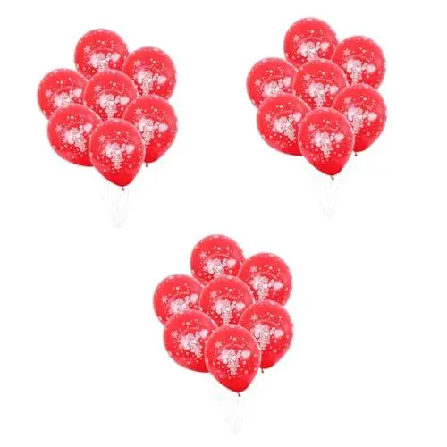 Produktbild: Toyvian 300 Stück 10 Weihnachtsdekoration Geschenk Weihnachtsdekor Zubehör Urlaub Ballons Dekor Frohe Weihnachten Gastgeschenke Für Weihnachtsfeiern Krippenschmuck Drucken Heliumballon