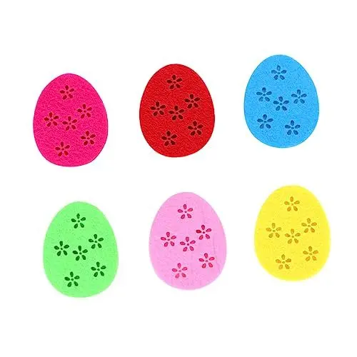Produktbild: Toyvian 30st Osterschmuck Selber Machen Ostern Dekorative Tapete Osterfilzhandwerk Hase Wandtattoo Fensterdeko Ostern Wanddekoration Zu Ostern Wandtattoo Aufkleber Kind Ei Bastelmaterial
