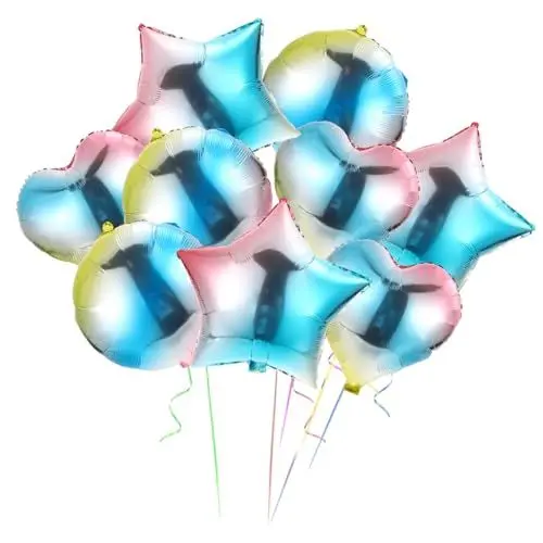 Produktbild: Toyvian 36 Stk Stern Heliumballon -ballon Herzballon Herz Heliumballons Ballon Bankett Sternballons Jumbo-ballons Riesige Ballons Hochzeitsdeko Dekorationen Aluminiumfolie Baby