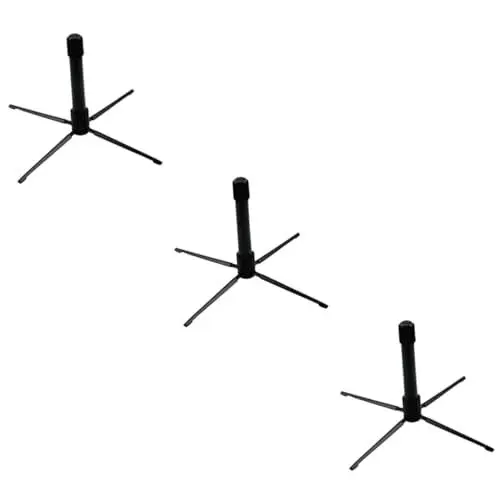 Produktbild: Toyvian 3St Flötenständer Ständer für Tenorsaxophon klappbarer klarinettenständer Flötenhalter Gestell für Blasinstrumente Lagerregal für Flötensammlung Instrumentenhalter Metall Black