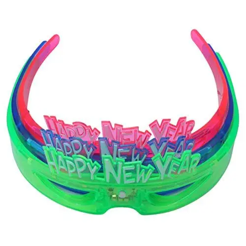 Produktbild: Toyvian 3St Foto-Requisiten schnapsgläser 2020 Brille Silvester leuchtet Neujahrs-LED-Brille Partygeschenke für das neue Jahr Partybrille blinkende Gläser leuchten blinkende Brillenparty