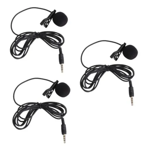 Produktbild: Toyvian 3St Mini-Mikrofon Revers-Mikrofon mikrofon Mini Telefonmikrofon kabelgebundenes Mikrofon Taschenmikrofon Ansteckmikrofon Kondensatormikrofon aufsteckbar Lavalier