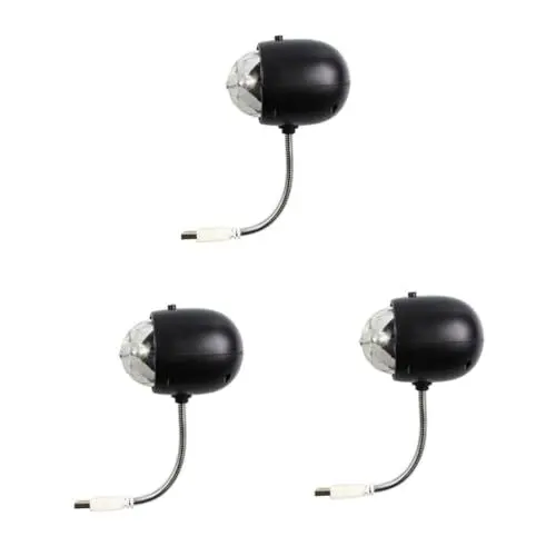 Produktbild: Toyvian 3stücke Usb Rgb Projektorlampe Tragbare Mini Nachtlicht Mit Sphärenform Für Disco Partys Hochzeiten Und Mehr Usb Betrieben Für Stimmungsvolle Ambientebeleuchtung