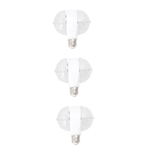 Produktbild: Toyvian 3St party beleuchtung partybeleuchtung powersave -Blitzlichter Halloween- Mini- Partylicht Zweiwege Bühnenbeleuchtung magische Kugellampe rotieren Weiß