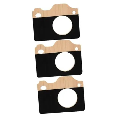 Produktbild: Toyvian 3st Hölzerne Kamera Süßes Kameraspielzeug Aus Holz Neuartige Holzkamera Kamera-dekor Kamera-figur-statue Abstrakte Holzformen Dekorative Kameraskulptur Geschenk Kind Tragbar