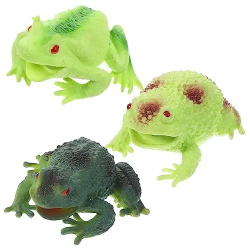 Produktbild: Toyvian 3st Tierspielzeug Anti-Stress-Spielzeug Tierisches Spielzeug Spielzeugkröte Kröte Spielzeug Cartoon- Spielzeug Zum Stressabbau Quetschball Frosch Strecken TPR Kind