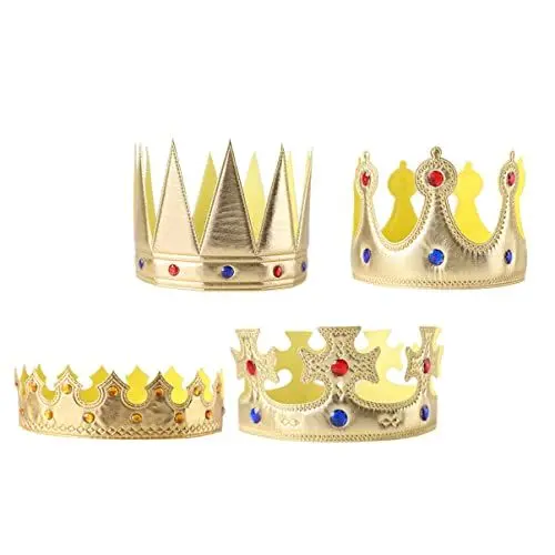 Produktbild: Toyvian 4PCS Gold Royal King Crown Plastik