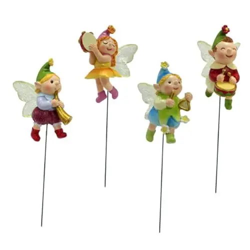 Produktbild: Toyvian 4 Stück Gartenstecker Dekofiguren für Bonsai Töpfe Charmante Gartenornamente für Innen und Außenbereich als für Pflanzenliebhaber