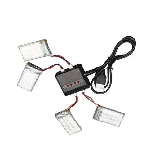 Produktbild: Toyvian 4- 7 V 500 Mah Wiederaufladbarer Lipo-akku Mit X5c-ladegerät-Set Für Längere Flüge