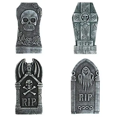 Produktbild: Toyvian 4 Stücke Halloween Schaum Grabstein Scary Halloween Simulation Grabsteine Dekoration