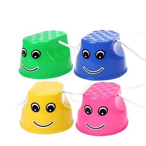 Produktbild: Toyvian 4 Stücke Topfstelzen Kinder Kunststoff Balance Training Sensorisches Training Spiel Kleinkinder Kindergarten Kindersport Zuhause Garten Schule Entwicklung Früherziehung Spielzeug