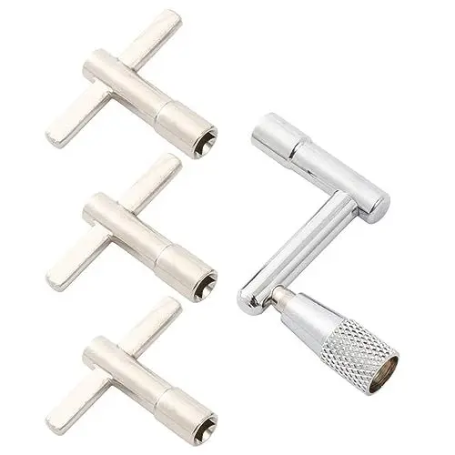 Produktbild: Toyvian 4stücke Trommelschlüssel Wrench Handwerker Zubehör Für Schlagzeuger Z-form Schnelles Wechseln Der Trommelfelle Robustes Und Langlebiges Unverzichtbares Instrumenten-accessoire