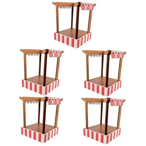 Produktbild: Toyvian 5St Fotoshooting Mini-Möbel Hintergrund Heimzubehör Kinderspielzeug Modelle Spielzeuge Mini-Gartendekorationen schönes Miniaturmodell Baby Puppenzubehör schmücken hölzern