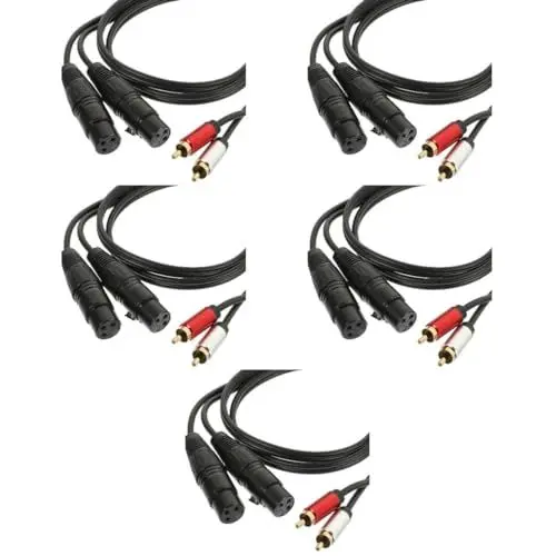 Produktbild: Toyvian 5St -Linie Adapterkabel Stereo-Verstärker Lautsprecheradapter Stereokabel Soundkabel für Autoverstärker Lautsprecher-Audiokabel Doppelkarte Audioleitung Karte übertragen