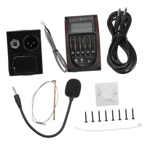 Produktbild: Toyvian 5 Ausgleich Piezo-tonabnehmer Akustische Tonabnehmer Vorverstärker-equalizer Gitarre Mikrofon