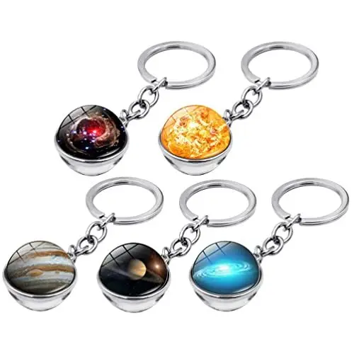 Produktbild: Toyvian Abschluss-Absolvent Schlüsselanhänger 5 Stücke Schlüsselanhänger Planeten Design Schlüsselanhänger Kreative Zeit Edelstein Keychain Schlüsselanhänger Tasche Hängen Anhänger Weltraumspielzeug