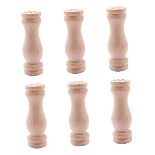 Produktbild: Toyvian 6St 6 Holzpfosten Zubehör Mini-Einsatz Safe Toy holzstäbchen Möbel Modelle Mini-Hauspfahl Mini-Holzpfahl empfindlich Dekorationen Kleiner Einsatz hölzerne Säule Kind