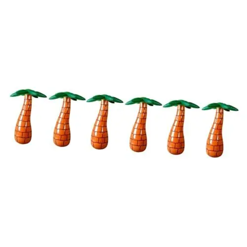 Produktbild: Toyvian 6 STK Luau-Party-Ornament Pool-Party-Dekor Dekorationen für Sommerpartys Kinderspielzeug Spielzeuge Becher lustiges Kokosnussbaumspielzeug Spielzeug-Kokosnussbaum aufblasbar