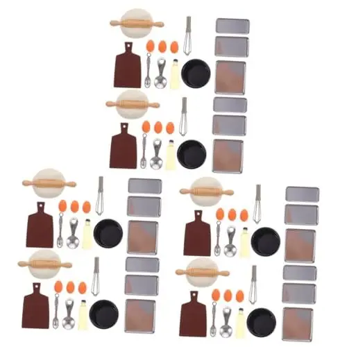 Produktbild: Toyvian 6 Sätze Schneebesen-Modell Holz Ornamente Holz Spielzeug Küchen Deko Puppenhaus-Küchenzubehör puppenhaus Einrichtung Mini-Küchenutensilien Mini-Puppenhauszubehör Mini-Ei Harz