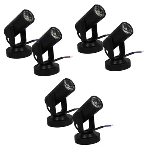Produktbild: Toyvian 6stücke Spotlicht Für Bühne Dj Disco Bar Und Partys Kompakte Einfach Installierbare Bühnenlampe Schwarz Mit Verstellbarem Und Energiesparendem Betrieb