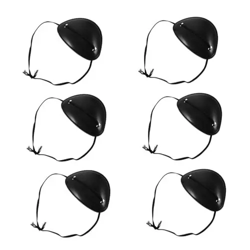Produktbild: Toyvian 6st Piraten-augenabdeckung Piraten-augenmaske Augenklappe Für Träge Schwarze Augenklappe Amblyopie-augenklappen Strabismus-augenklappe Elastische Abschlussball Plastik Einstellen