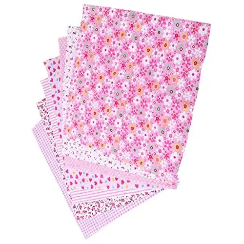 Produktbild: Toyvian 7st Bundle Squares Patchwork Fat-quarter-stoffbündel Baumwolle Nähen Patchworkstoff Nähen Stoff Bedrucken Haushaltsgeräte Bastelstoff Selber Machen Stoffreste Kunstleder Die Blumen