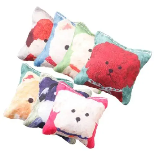 Produktbild: Toyvian 7st Puppe Dekokissen Puppenhaus Miniaturmodell Puppenkissen-Modell Miniaturmöbel Gefälschtes Kissen Wurfkissenzubehör Puppenhaus-bettkissen Tischkissenmodell Mini-Sofa Pp Baumwolle