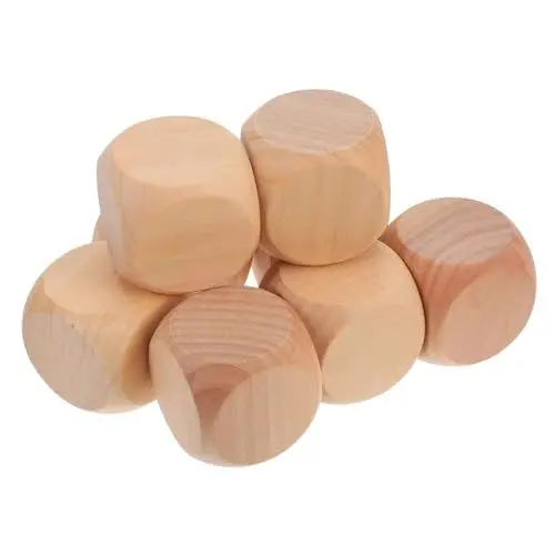 Produktbild: Toyvian 8St Leere Würfel spielwürfel Partydekoration Party Spiele Gesellschaftsspiele brettspiele leeres Brettspiel quadratische Würfel Lebensmittelentscheider Spielkartenwürfel Holz Beige