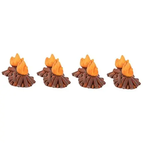 Produktbild: Toyvian 4sets Gefälschte Lagerfeuer Feuer Modell Miniatur Lagerfeuer Für Harz Feuerstelle Ornament 2 Stücke * 4