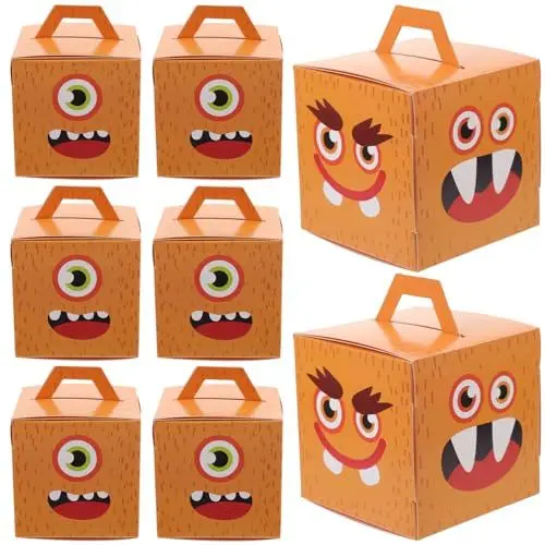 Produktbild: Toyvian 8 Stück Kartons Cartoon-süßigkeiten-behälter Halloween-leckereien-box Dekorativer Süßigkeitenbehälter Halloween-geschenkboxen Geschenkzubehör Multifunktion Lieferungen Papier