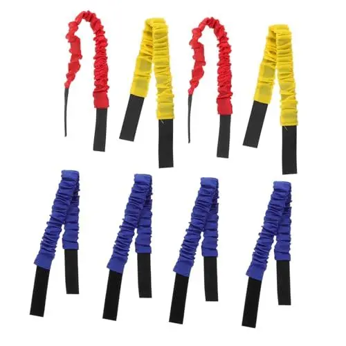 Produktbild: Toyvian 8 Stück Verstellbare Elastische Straps für Teamspiele Robuste Farbenfrohe Spielzeuge für Outdoor Aktivitäten und Eltern Junge Mädchen Events