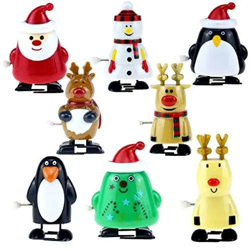 Produktbild: 8 Stücke Kinder Aufziehspielzeug Wind Up Pinguin Rentier Weihnachtsbaum Schneemann Weihnachtsmann Figur Uhrwerk Spielzeug Aufziehfigur Weihnachten Deko Figuren für Baby Kinder