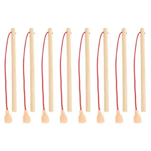 Produktbild: Toyvian 8st Angelrute Aus Holz Fischfang Spiele Spielzeug Für 3-jährige Jungen Magnetisches Fischereispiel. Kids Fishing Pool Spiel Magnetfisch-Spiel Rätsel Hölzern Kleinkind Fische Fangen