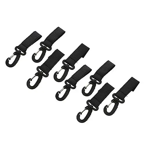 Produktbild: Toyvian 8st Haken Für Kinderwagen Kinderwagenaufhänger Mama Haken Hakenclips Für Kinderwagen Kinderwagenhaken Haken Für Wickeltaschen Buggy-Clips Polyester Kopfstütze Einkaufen