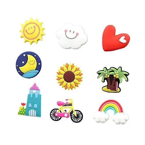 Produktbild: Toyvian 9st Kühlschrankmagnete Blumenmagnete Für Kühlschrank Kühlschrankmagnet Für Zu Hause Regenbogen Kühlschrankmagnet Dekorativ Küchenmagnete Blumendekor Weiße Wolken Kind Nordisch Pvc