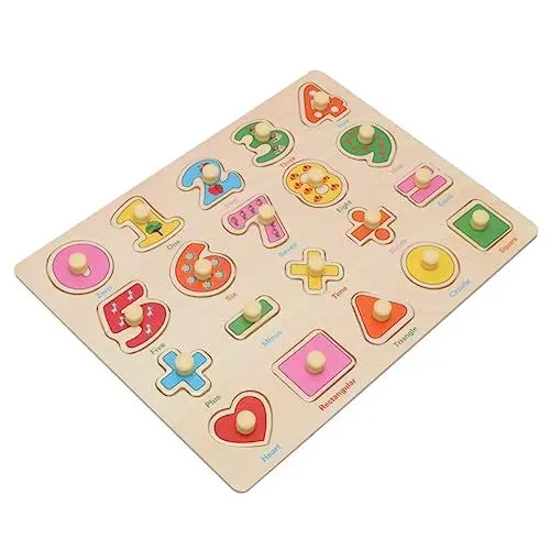 Produktbild: Toyvian Alphabet-puzzles Wörter Rätsel Puzzlespiele Alphabet-rätsel Mathe-puzzle Zahlenrätsel Kind Buchstabe Bambus Brett Greifen